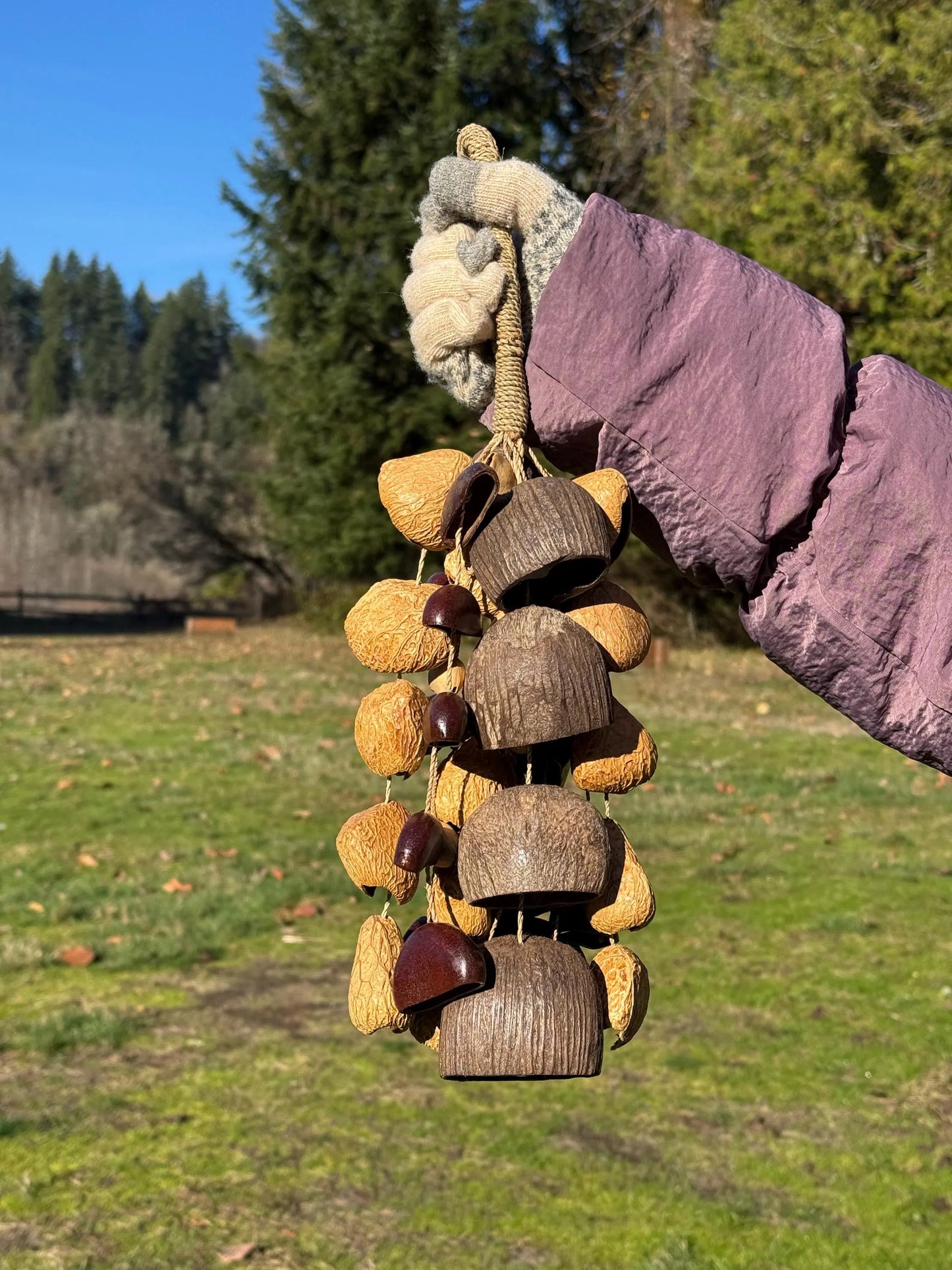 Natural Shell Wind Chime, Healing Water Sound, Meditation Decor