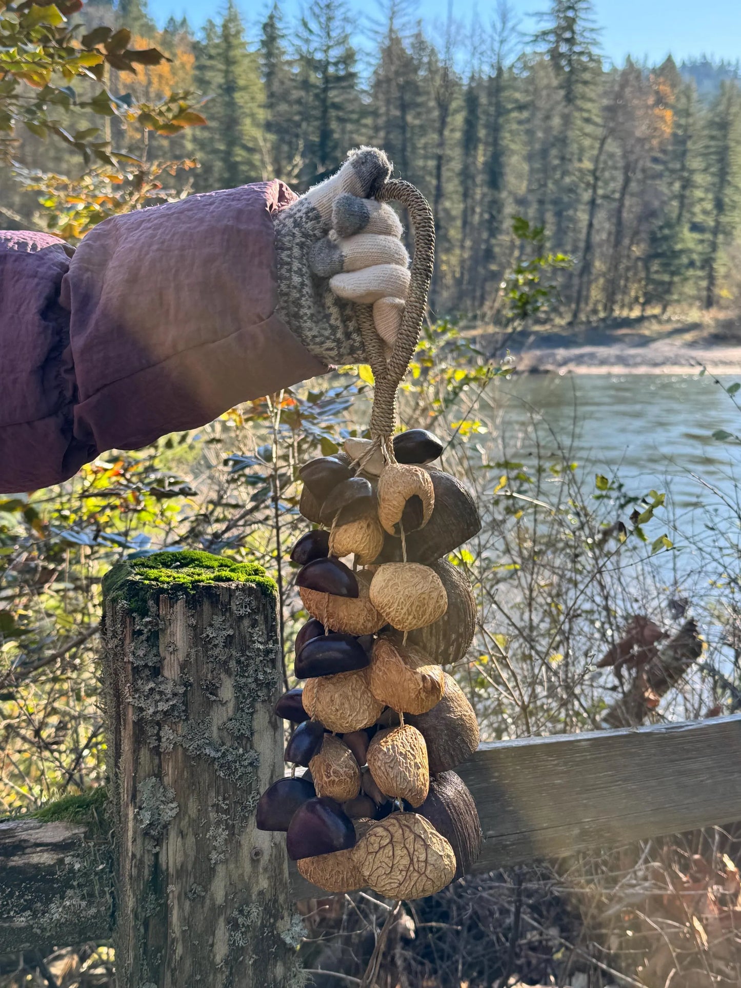 Natural Shell Wind Chime, Healing Water Sound, Meditation Decor