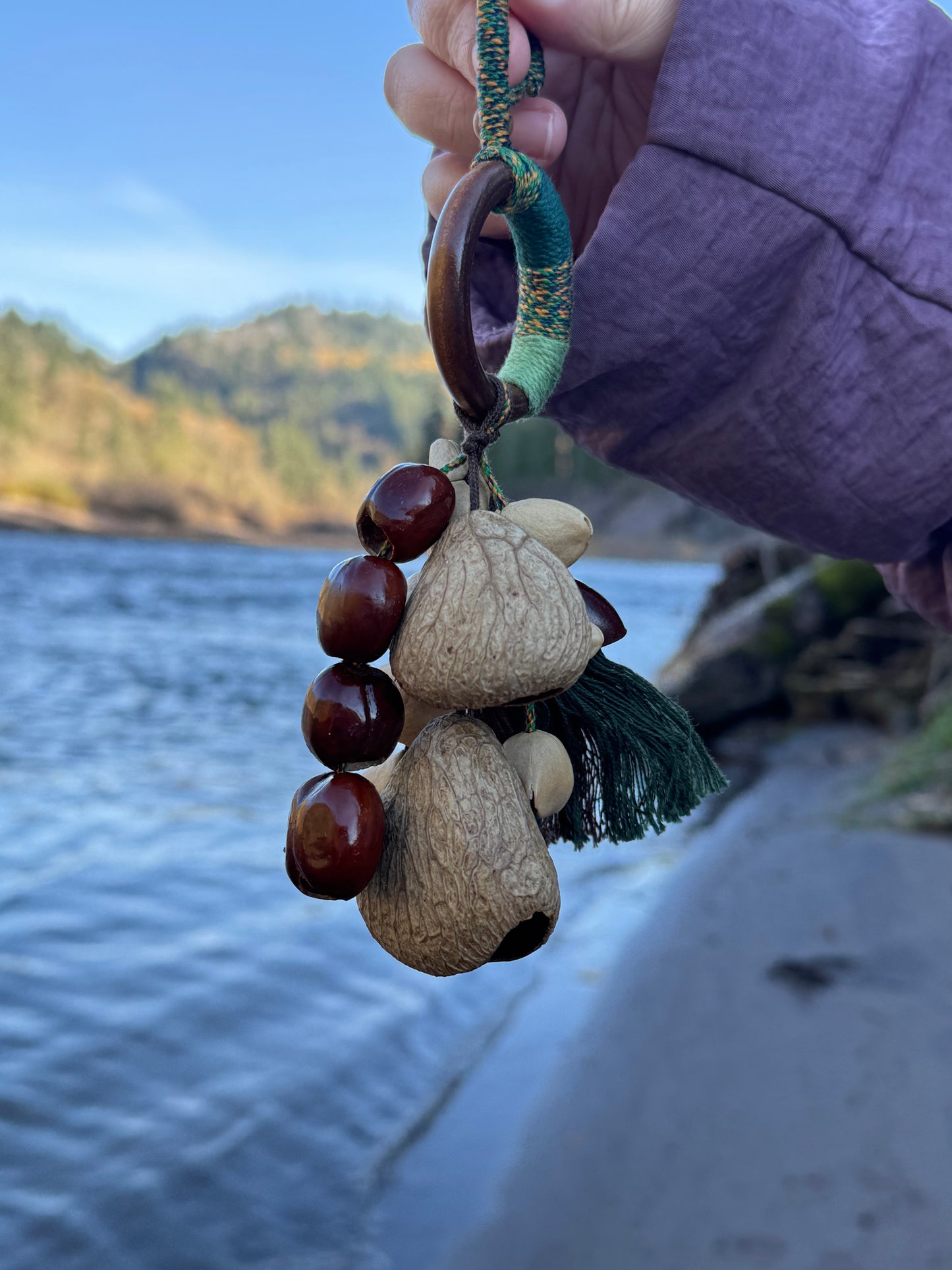 Mini Natural Shell Chime, Quiet Water Sound, Spiritual Home Accent