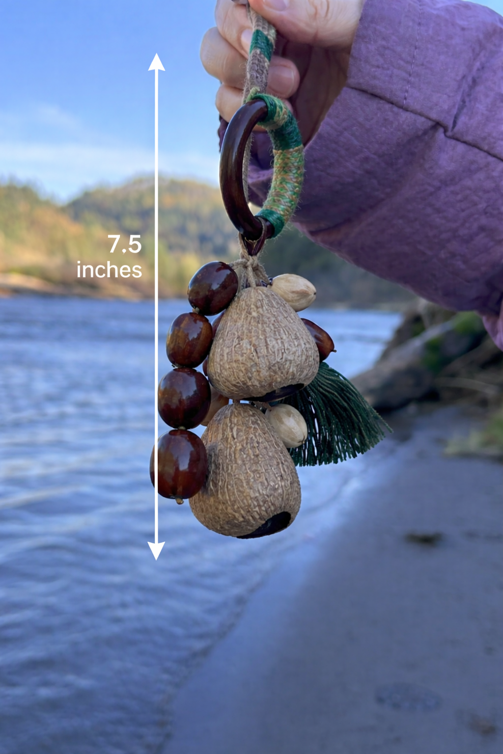 Mini Natural Shell Chime, Quiet Water Sound, Spiritual Home Accent